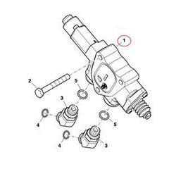 Control Valve SJ12449 for John Deere Engine 2.9L 3029 Tractor 5038D 5045D 5045E 5050E