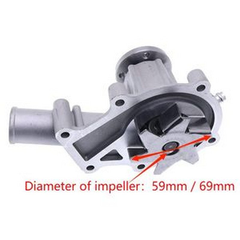 For Kubota Excavator KX91-2 KX41-2 Engine V1505 D1105 D905 Water Pump 16241-73034 16241-73030 60mm Impeller