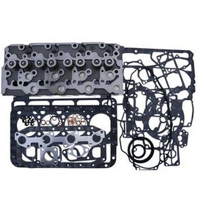 Complete Cylinder Head 1J860-03040 with Valves for Kubota V2003-M V2203-M V2403 Engine with Gasket Kit - Buymachineryparts