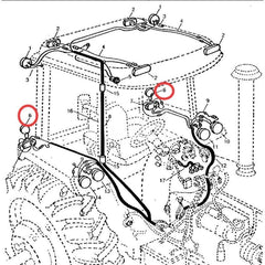 Lamp RE19079 for John Deere Tractor 820 2510 4030 4255 2140 2255 830 2050