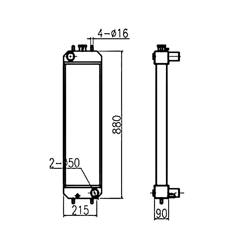 For Case Excavator CX75SR CX80 Water Tank Radiator Core ASS'Y LN00108