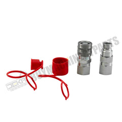 Male & Female Flat Face Coupler Kit 153-2995 153-2994 for Caterpillar CAT Excavator Loader Truck