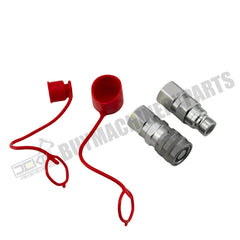 Male & Female Flat Face Coupler Kit 153-2995 153-2994 for Caterpillar CAT Excavator Loader Truck