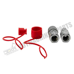Male & Female Flat Face Coupler Kit 153-2995 153-2994 for Caterpillar CAT Excavator Loader Truck