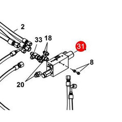 Manifold Valve 7025619 for Bobcat Utility Vehicles 3600 3650
