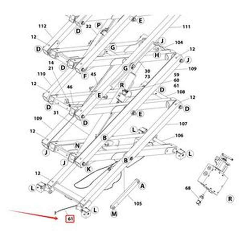 Manual Descent Cable 1001218696 for JLG Scissor Lift