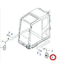 Espejo 20J-54-11980 para excavadora Komatsu PW130 PW140 PW148 PW160 PW180 PW200 PW220 