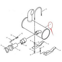 Muffler 2724802 for Caterpillar CAT 312C 312D Excavator 3064 C4.2 Engine - Buymachineryparts