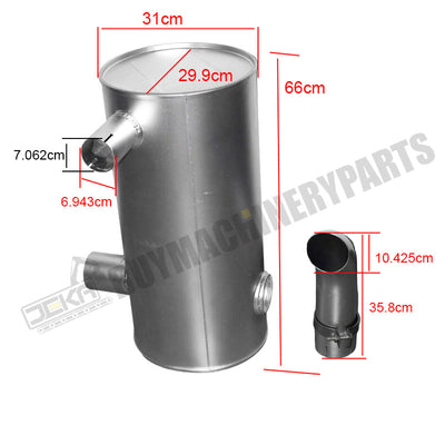 Muffler 305-4926 305-4925 for Caterpillar CAT Engine C4.2 Excavator E315D 315DL E318D E319D 319DL 318DL