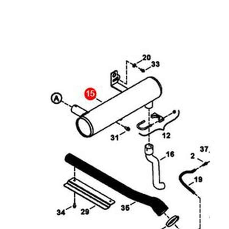 Muffler 6698326 for Bobcat Excavator 331 334 335