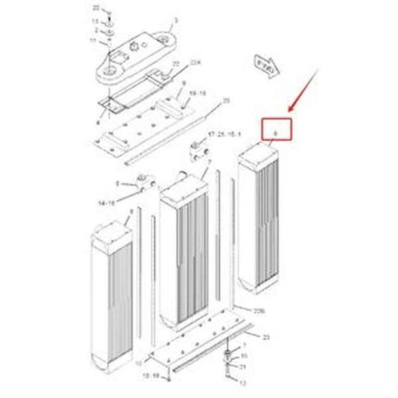Heavy-Duty Oil Cooler 286-6913 for Caterpillar CAT Engine Tractor