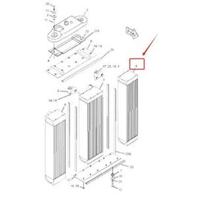 Heavy-Duty Oil Cooler 286-6913 for Caterpillar CAT Engine Tractor