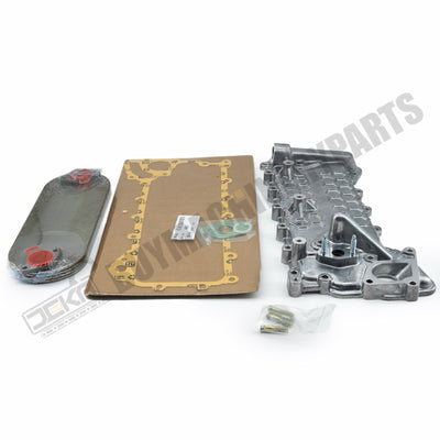 Núcleo y cubierta del enfriador de aceite 8980853125 8973341002 para motor Isuzu 4HK1 4HE1 camión NPR NQR NPR-HD