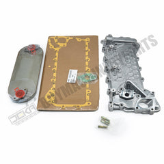 Núcleo y cubierta del enfriador de aceite 8980853125 8973341002 para motor Isuzu 4HK1 4HE1 camión NPR NQR NPR-HD