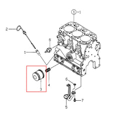Filtro de aceite 119305-35150 para Yanmar 1GM 1GM10 2GM 2GM20 2GMF 2GM20F 2QM15 3GM 3GMD 3GM30 3GMF 3GM30F 3JH4E 