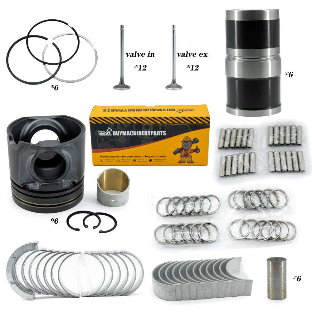 Overhaul Rebuild Kit for Komatsu Engine SAA6D114E-5 Excavator PC360LC-10 PC360NLC-10 PC390LC-10 HB335-1 HB365-1