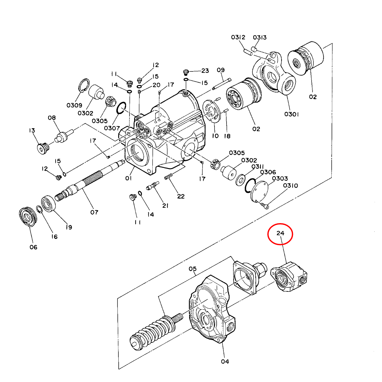 Pilot Gear Pump 4270945 for Hitachi Excavator EX50UR EX50URG