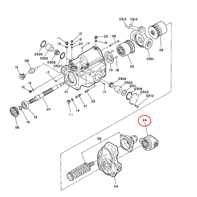 Pilot Gear Pump 4270945 for Hitachi Excavator EX50UR EX50URG
