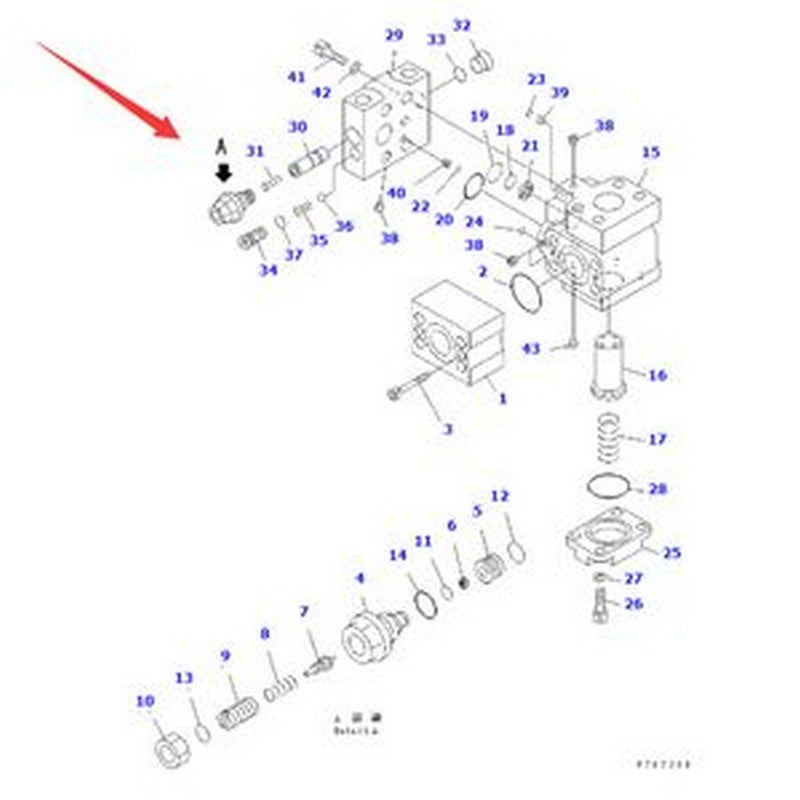 Pilot Valve 702-21-09230 for Komatsu Excavator PC128US-2-AC PC138US-2-AT PC130F-7 - Buymachineryparts