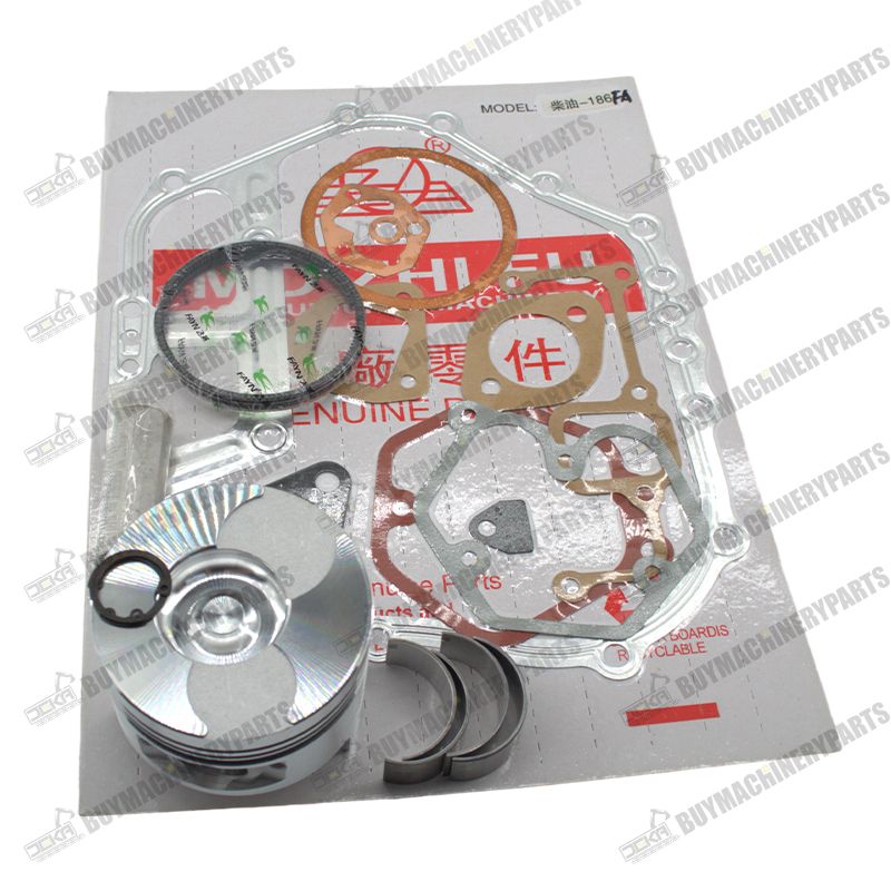 Piston & Gaskets & Bearing For Yanmar Diesel Engine & Generator L100 186FA 10HP - Buymachineryparts