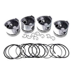 4-Piece Piston Kit I8-97245-4140/4150 for Isuzu 4JG1 Engine & Takeuchi TL140 Loader