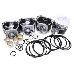 Piston Kit with Rings for Yanmar 4TNE98 & Komatsu 4D98E Engines