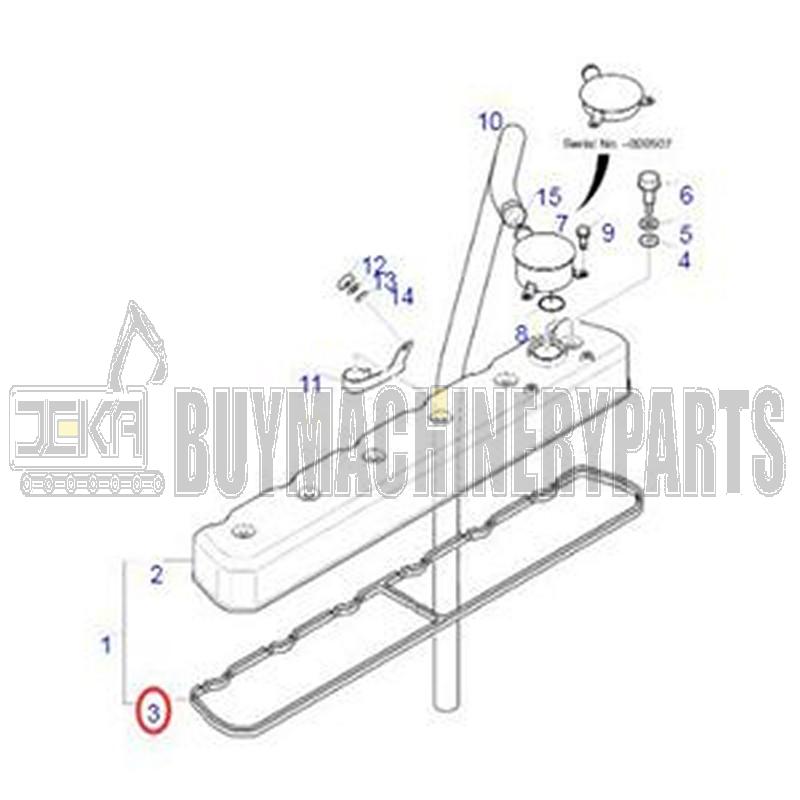Cylinder Head Cover Gasket Seal 65.03905-0020 for Doosan Daewoo Komatsu SOLAR 330LC-V 340LC-7 400LC-V 420LC-V 470LC-V 500LC-V
