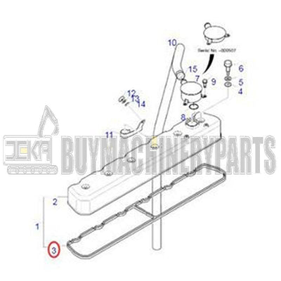 Cylinder Head Cover Gasket Seal 65.03905-0020 for Doosan Daewoo Komatsu SOLAR 330LC-V 340LC-7 400LC-V 420LC-V 470LC-V 500LC-V
