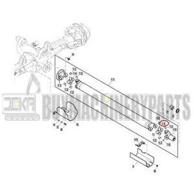 Junta universal cruzada RE238356 para tractor John Deere 6100D 6105E 6110D 6120E 6125D 6130E 6140D 6403 6603 6803