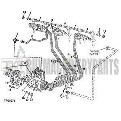 Fuel Injection Pump RE67597 for John Deere Engine 6068T Backhoe Loader 710D