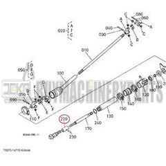 Coupling T0070-14710 for Kubota Tractor B1700D B21 B2100D B2400D B2410HSD B2710HSD