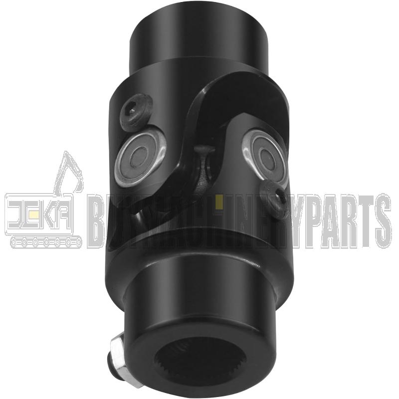 11/16-36 Spline X 3/4" DD Black Steering Universal Joint Single U Joint Shaft,Total Length: 83mm (3-1/4")