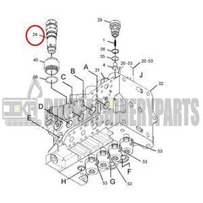 Relief Valve 352-7116 for Caterpillar CAT Engine C6.4 C7.1 Excavator 330 336 326 340 320E 323 324D 325DL 326F 329E 330D 336D