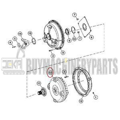 Convertidor de par AT358082 PG200413 para cargadora John Deere 544 624K 624L 644K 644L 724K 724L