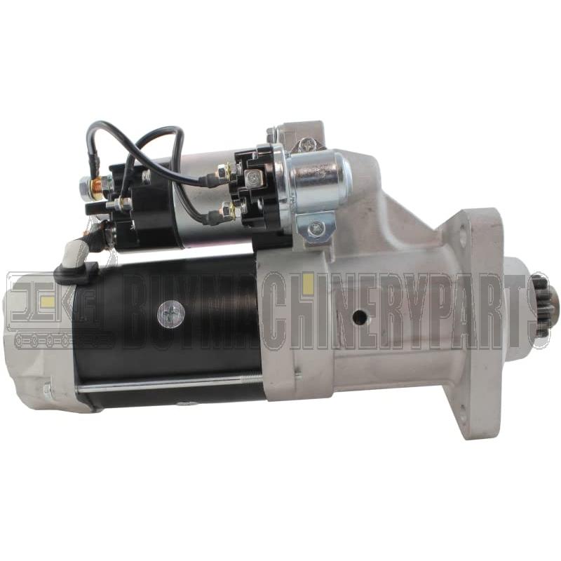 24V Starter Compatible with Doosan Wheel Loader Excavator & Log Loader with DL08 Engines 2005-2017 Replaces 19080026 300516-00056B 300516-00056C 65.26201-7073 65.26201-7073C