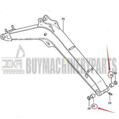 Boom Bushing 4340369 for Hitachi Excavator EX22-2 EX25-2 EX30-2 EX35-2 EX40-2 EX45-2 ZX25 ZX27-3