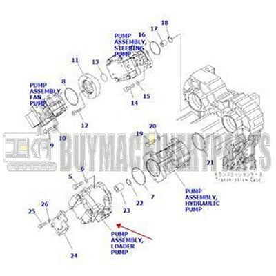 Hydraulic Pump 708-1W-00741 for Komatsu Wheel Loader WA380-6 WA430-6