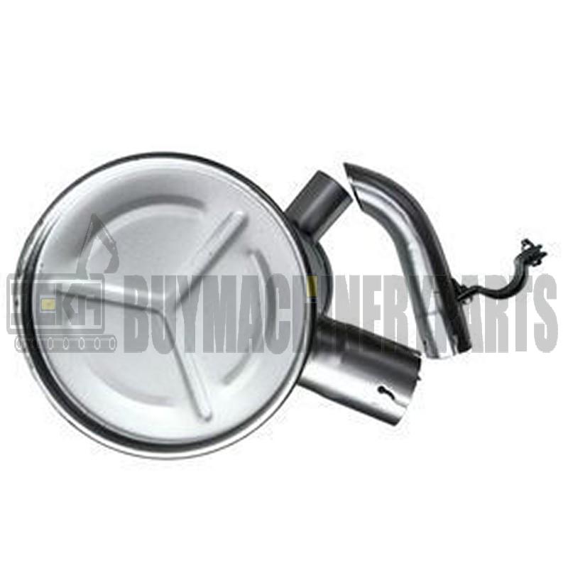 Muffler Silencer 6207-11-5310 with Clamp and 2Pcs U-Bolt for Komatsu Engine S6D95L-1GG Excavator PC150-5 PC120-5K PC130-5K PC150HD-5K
