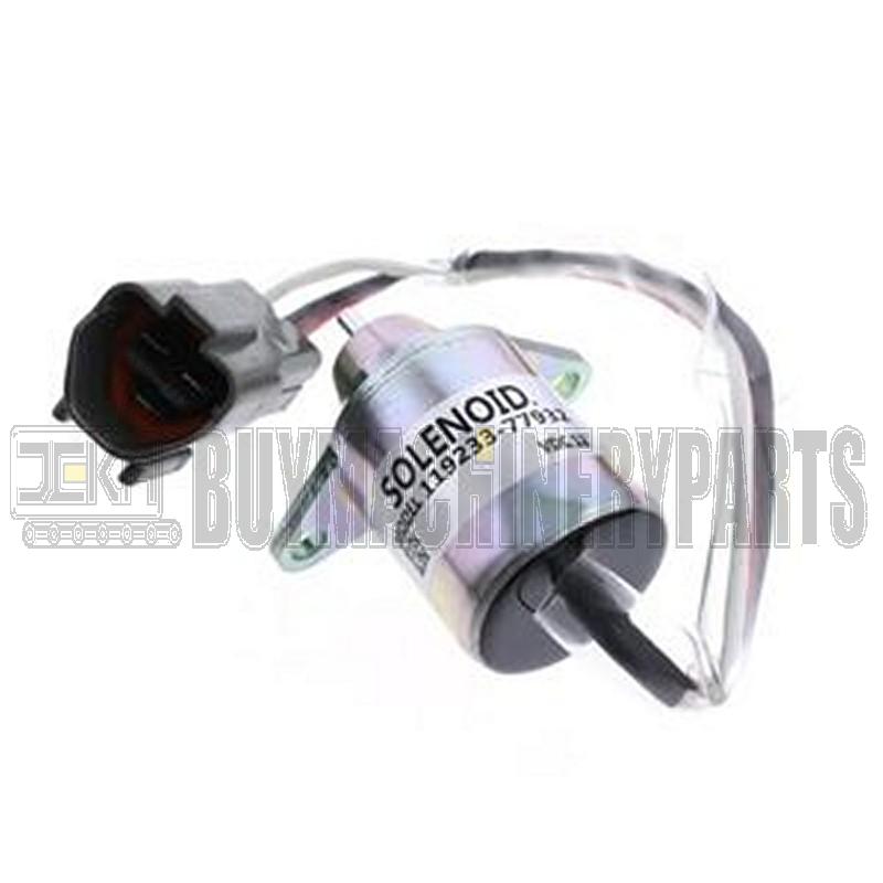 12V Shut Off Stop Solenoid YM119233-77932 for Komatsu Engine 3D76E-6 3D82AE-6 4D88-6 Excavator PC20MR-2 PC55MR-3 PC75R-2