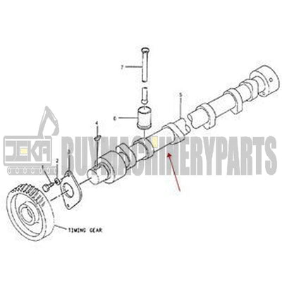 Camshaft 178-6512 for Caterpillar CAT Engine 3066 C6.4 Excavator 318C 319C 320C 320D 321C 323D