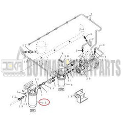 Fuel Filter Assembly 87802331 87803437 for CASE MXM120 MXM130 MXM140 MXM155 MXM175 MXM190 WDX1701 MXM120 Tractor