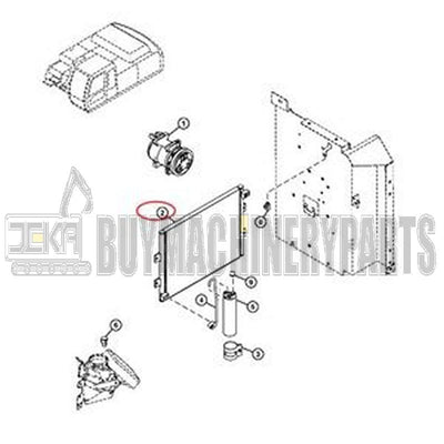 A/C Condenser Core 4602578 for Hitachi ZX125US ZX200 ZX225US ZX230 ZX240-3G ZX250H-3G ZX270 ZX330 ZX350K ZX500W