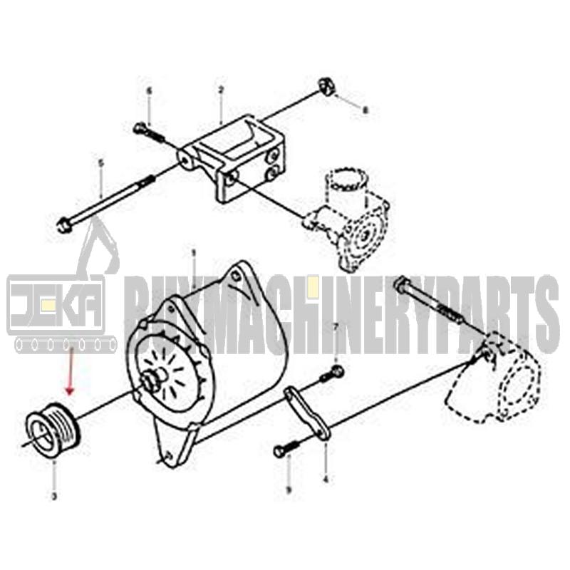 Alternator Pulley SA3918275 for Volvo Excavator EC140 EC150 EC210 EC240 EW130 EW170 EW180