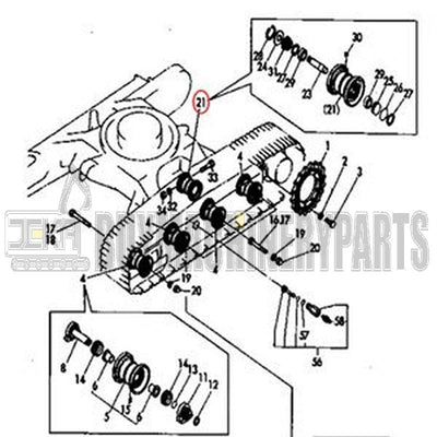 Carrier Roller YM772147-37500 for Komatsu Excavator PC50FR-1