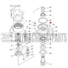 Swing Motor Case 201-26-62142 for Komatsu Excavator PC75UU-2 PC75UD-2