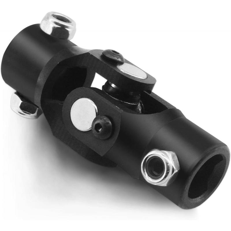 3/4" DD x 3/4" DD Black Steering Universal Joint Single U Joint Shaft,Total Length: 96mm (3-3/4")