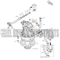 Swing Motor K1000101 for Doosan Daewoo Excavator DX140LC DX140W DX160W DX160LC