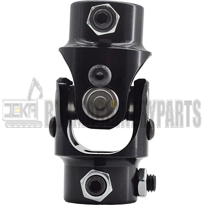 11/16-36 Spline X 3/4" DD Black Steering Universal Joint Single U Joint Shaft,Total Length: 83mm (3-1/4")