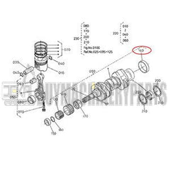 Crankshaft Sleeve 16241-23280 for Kubota Engine D905 D1005 D1105 V1205 V1305 V1505