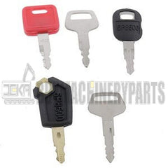 5 Pcs Ignition Keys fit for Caterpillar CAT Hitachi Kato Komatsu John Deere Heavy Equipment